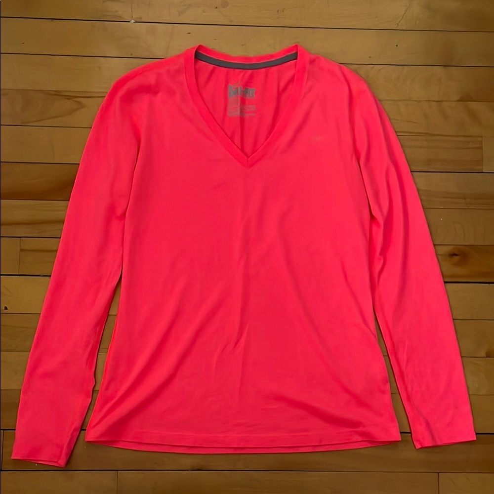 ⚡️Flash Sale⚡️Nike Dri-Fit - Women's Neon Pink Long Sleeve Top